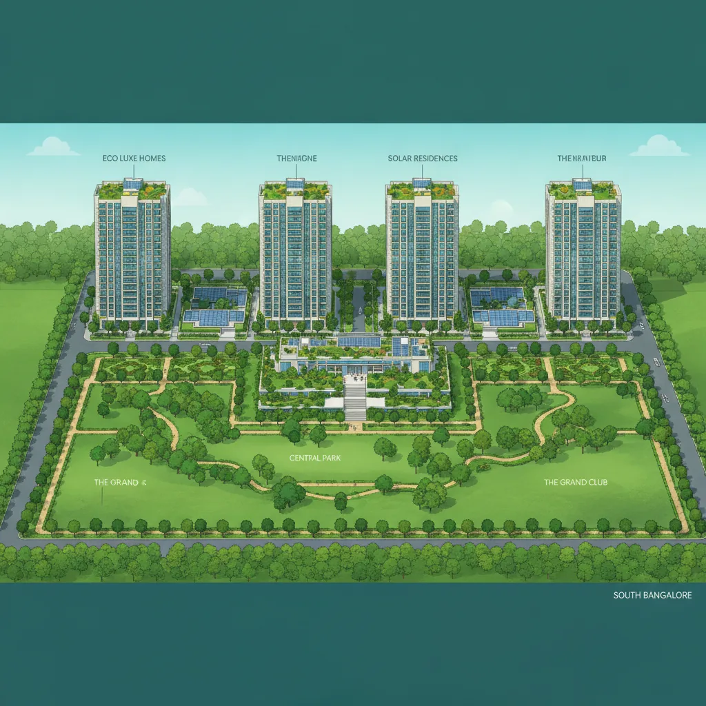 Green Living Environment at Prestige Falcon City Reserve