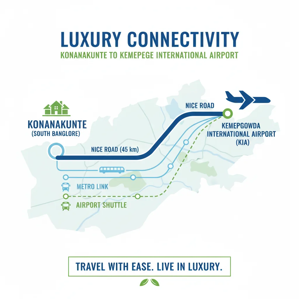 How Far is Kanakapura Road from the Airport? How Far is Kanakapura Road from the Airport?