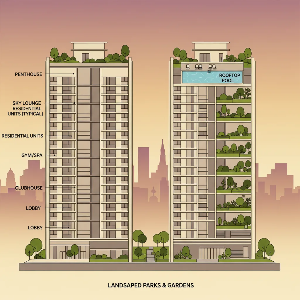What is the Total Floor Count for Each Tower in Prestige Falcon City Reserve? What is the Total Floor Count for Each Tower in Prestige Falcon City Reserve?